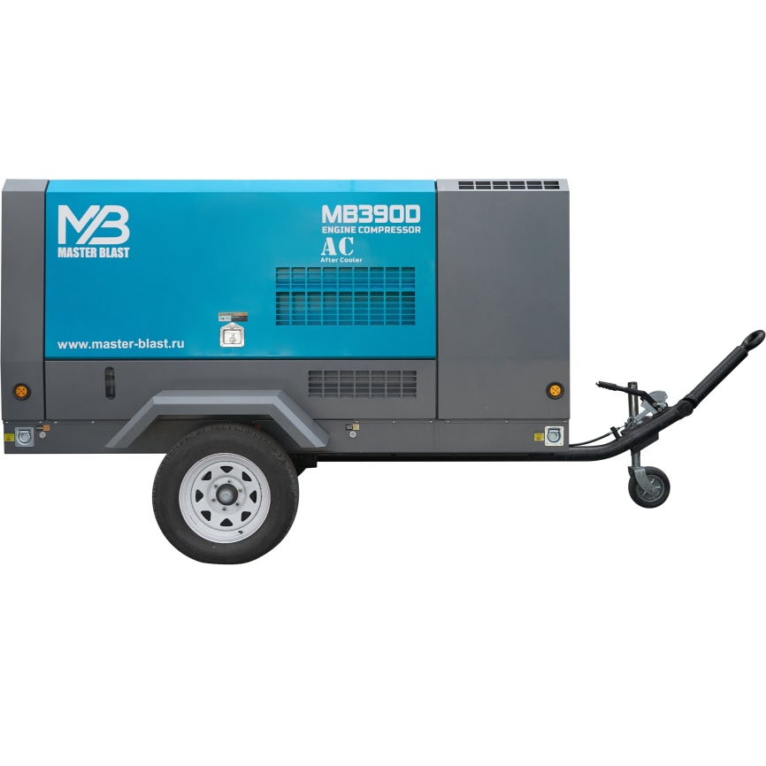 Винтовой компрессор Master Blast MB-390D-10+AC (дизельный с осушителем) фото 4