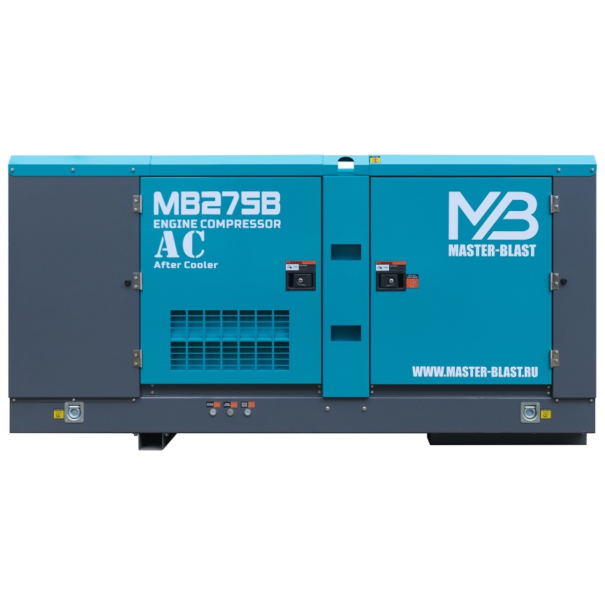 Винтовой компрессор Master Blast MB275B+AC (дизельный с осушителем) фото 2