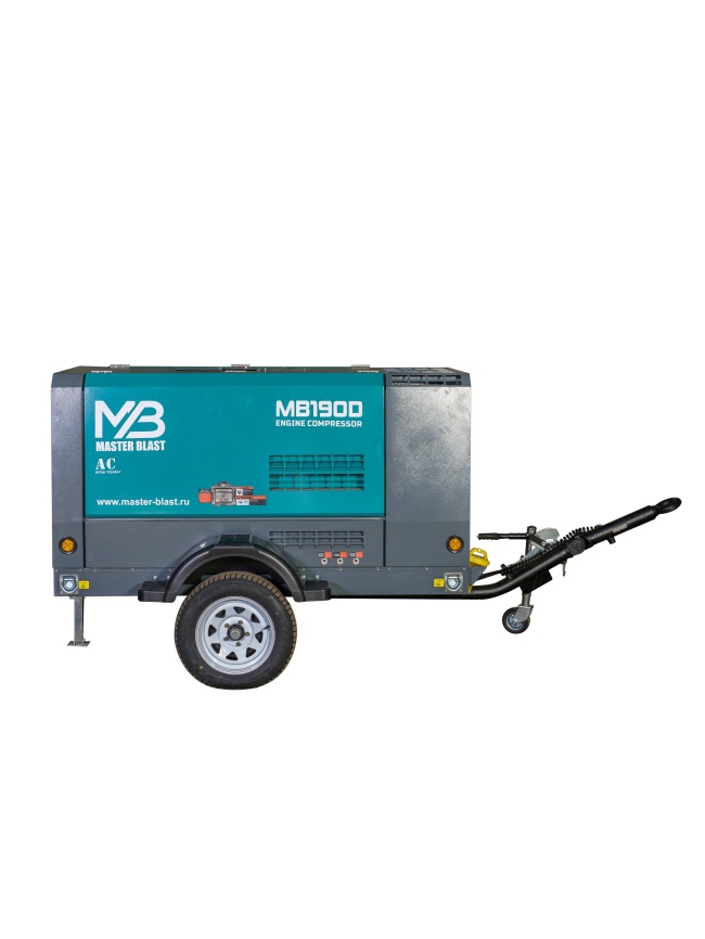 Винтовой компрессор Master Blast MB-190D-7+AC (дизельный с осушителем) фото 1