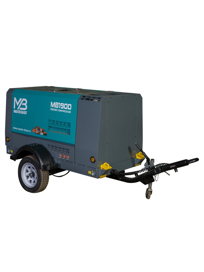Винтовой компрессор Master Blast MB-190D-7+AC (дизельный с осушителем) фото 4